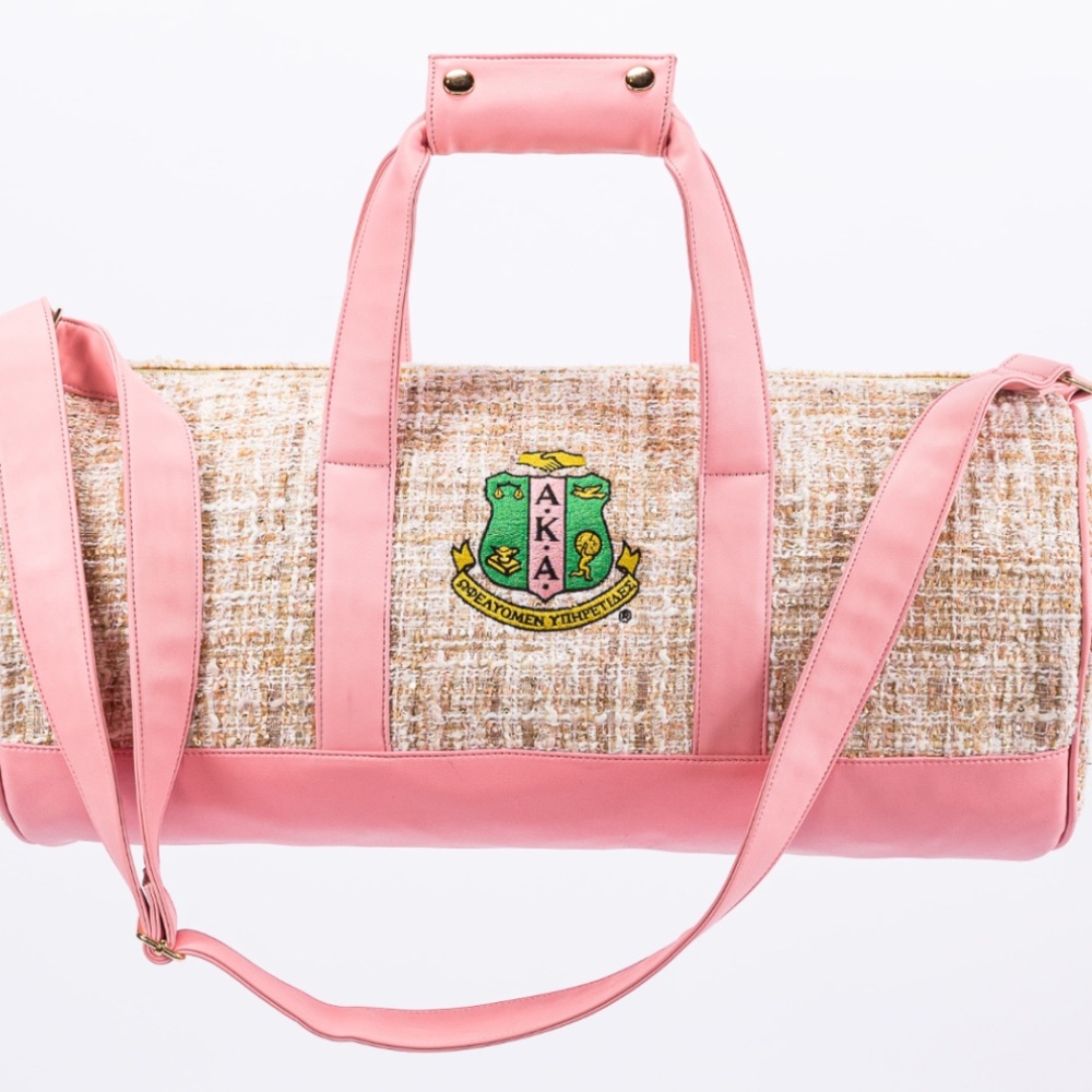 Alpha Kappa Alpha Sorority, Inc.  (AKA) Tweed Duffel Bag
